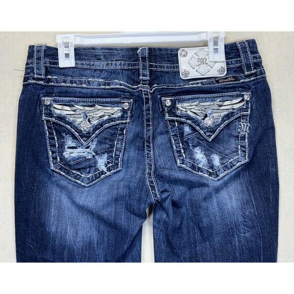 Miss Me Dark Blue Straight Leg Jeans - Picture 6 of 16